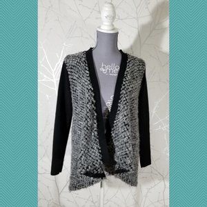 Club Monaco Fuzzy Textured Open Roanna Cardigan